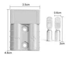 10 X 50amp Anderson Type Plug Standard Grey 50 Amp 6AWG (up To 13.3 Sq Mm) -Dometic Shop 10 x 50amp Anderson Type Plug Standard Grey 50 amp 8AWG up to 8.3 sq mm Everything Caravans 1600867245