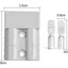 2 X 50amp Anderson Type Plug Standard Grey 50 Amp 6AWG (up To 13.3 Sq Mm)