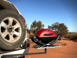 BBQARM Kit Black 850mm Arm Regular Size Tray For Weber Baby Q Or Similar -Dometic Shop BBQARM Kit for Caravan Or Trailer 850mm Arm Black Regular BBQARM 1628493968