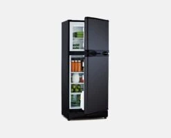 BUSHMAN Black XCD185 2-Way Upright Fridge 185l Gas And 240volt