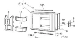 Dometic Electrolux Gas Fridge Upper SHELF DOOR FREEZER RM4601 - No Longer Available