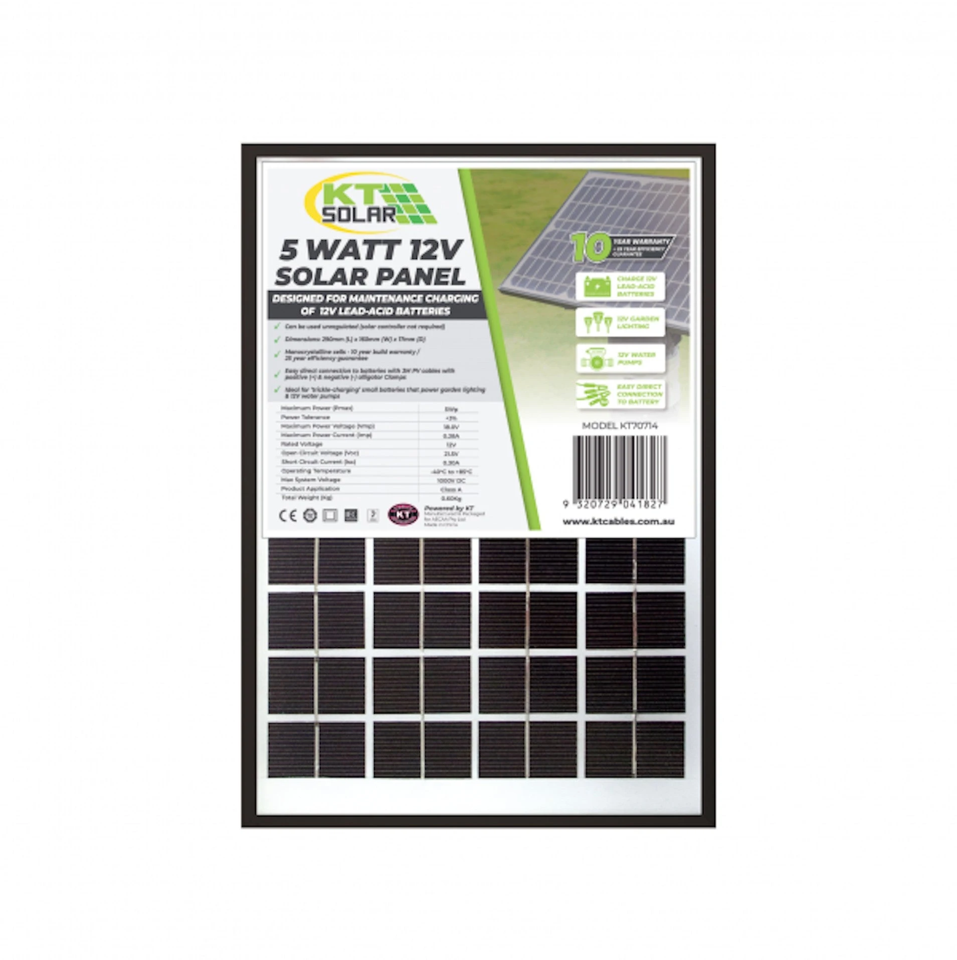 Solar Panel 5 Watt Mono 12V 2 Solar Panel 5 Watt Mono 12V