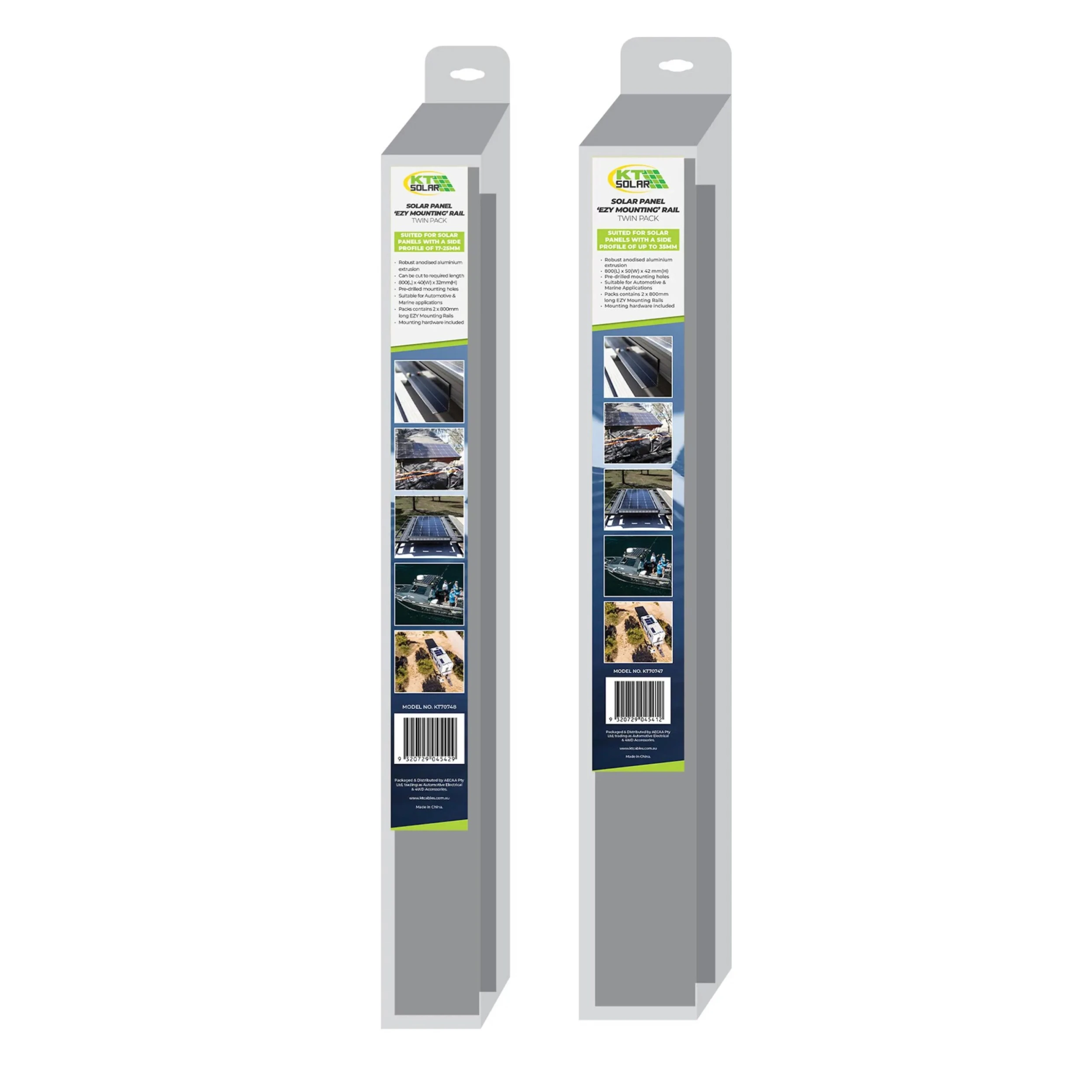 Solar Panel EZY Small Rails (twin Pack) Black Low Profile 800mm Long 3 Solar Panel EZY Small Rails (twin Pack) Black Low Profile 800mm Long